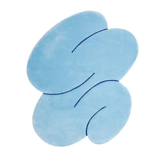 Okej - Squiggle Rug Cloud Blue