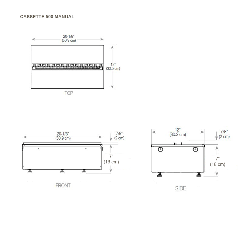 Dimplex - Optimyst Cassette 500 Built-in Fireplace