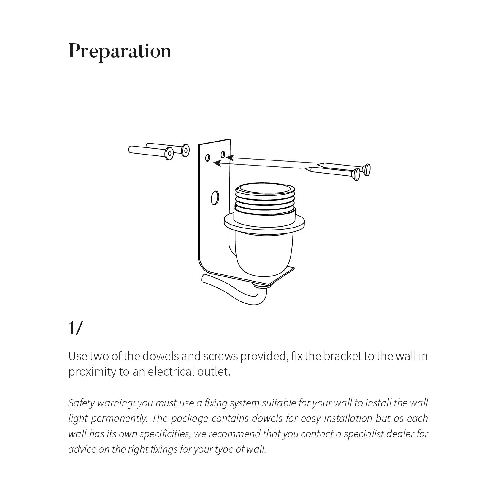 Ceramic wall light CURVE - Beige Spotted Brown