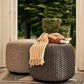 Unopiu - Pouf Welcome made of teak wood