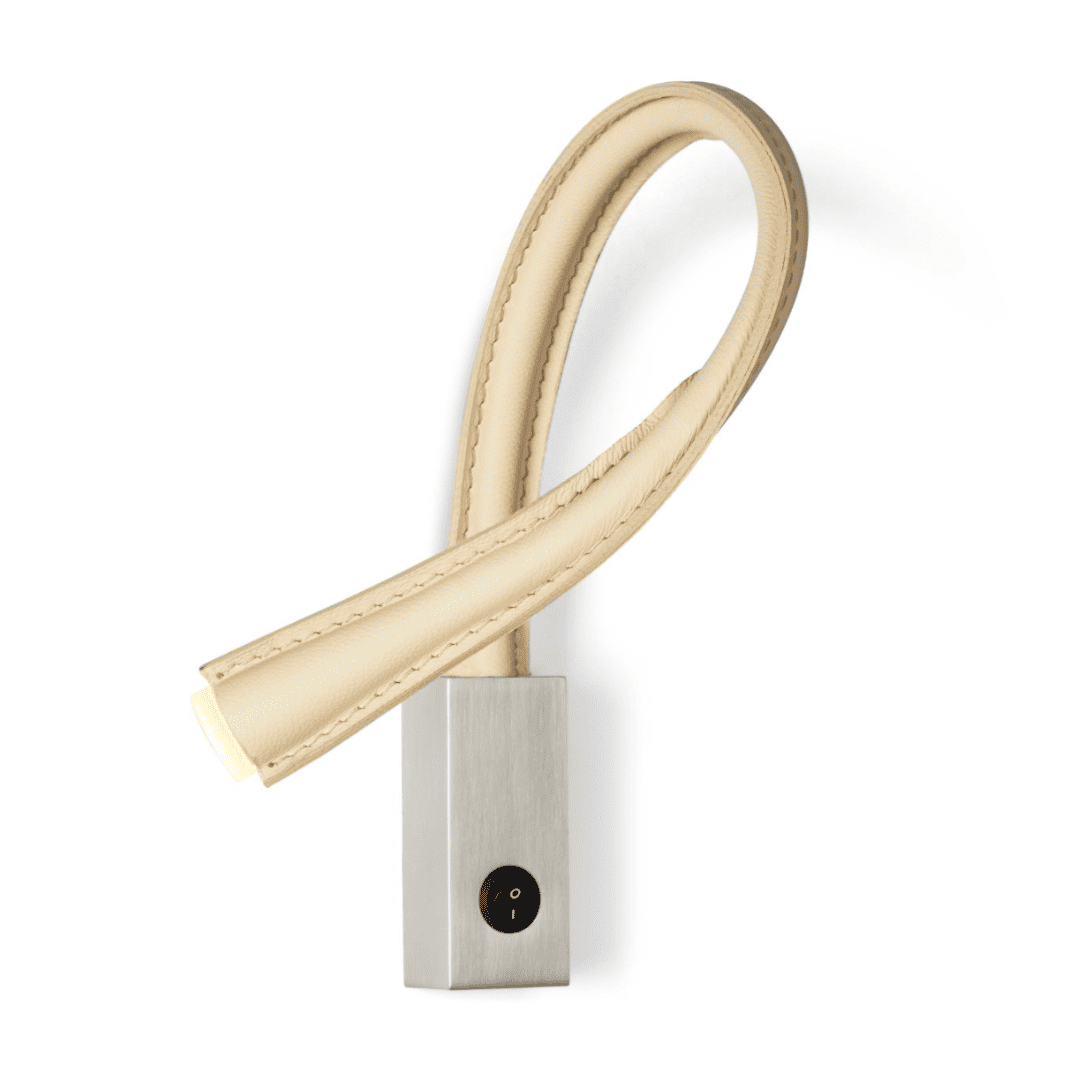 Contardi - Flexiled AP Nickel / Leder L.600 Strahler mit Schalter