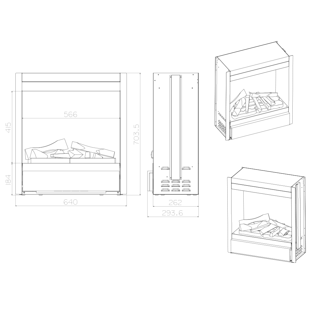 Dimplex - Albany Water Vapor Fireplace Insert