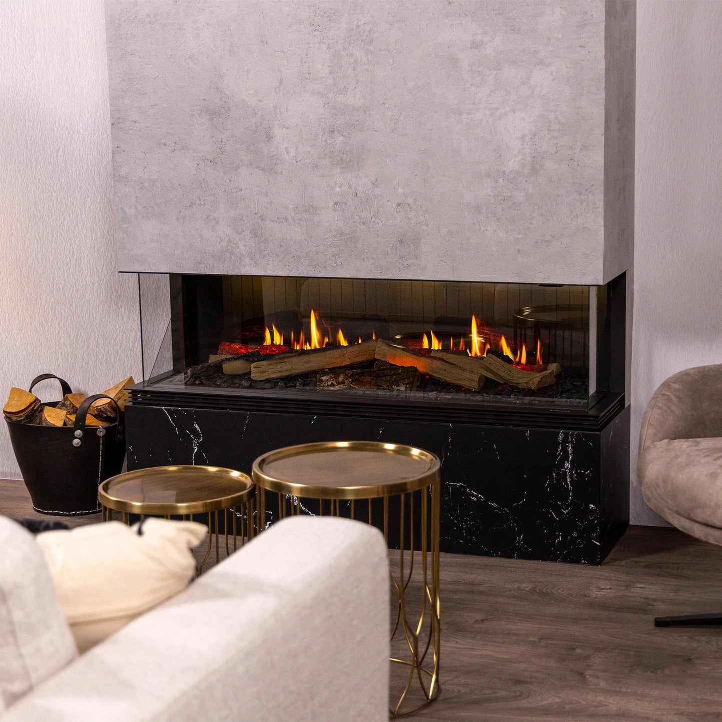 Dimplex - Vista 130 III 3-sided built-in electric fireplace