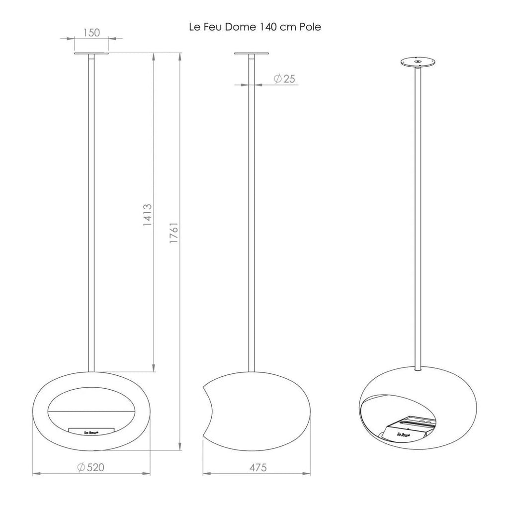 Le Feu - Sky White Bioethanol Fireplace