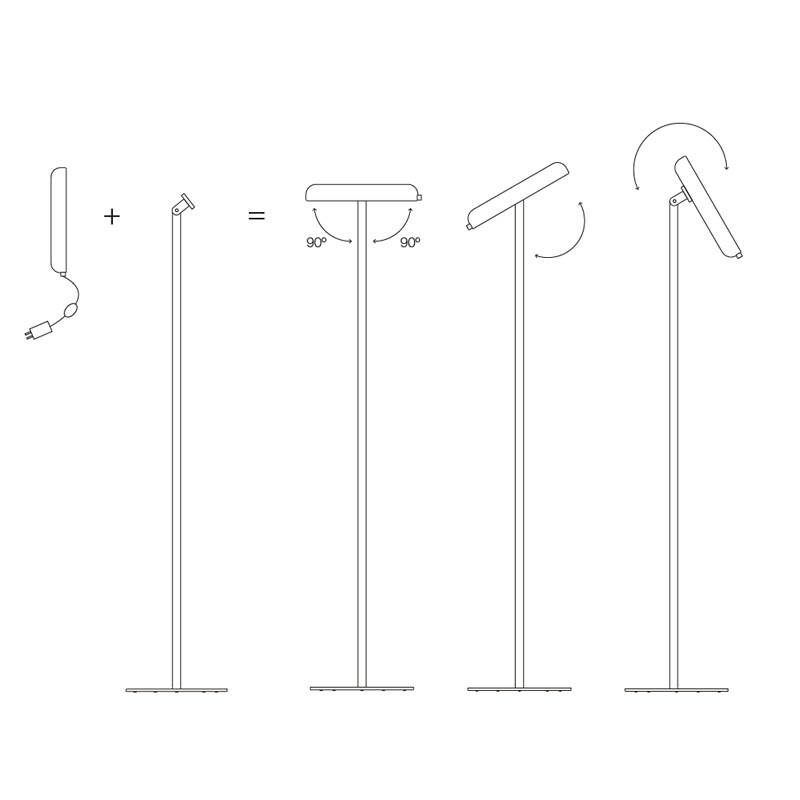 Estiluz - Floor lamp Belt 4149MG