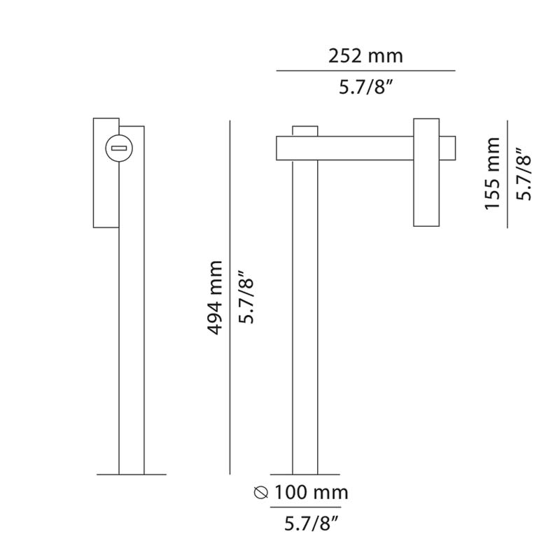 Estiluz - Outdoor Floor Lamp Frame P-4054X