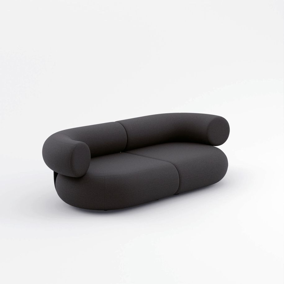 Tom Dixon - Fat 2,5-Sitzer Sofa Grau