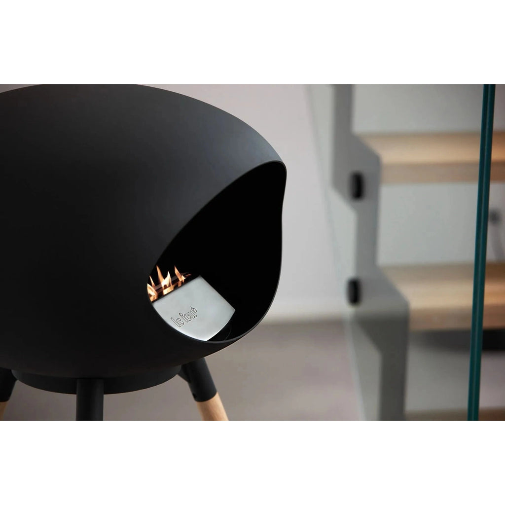 Le Feu - Black Ground Wood Low Bioethanol Fireplace