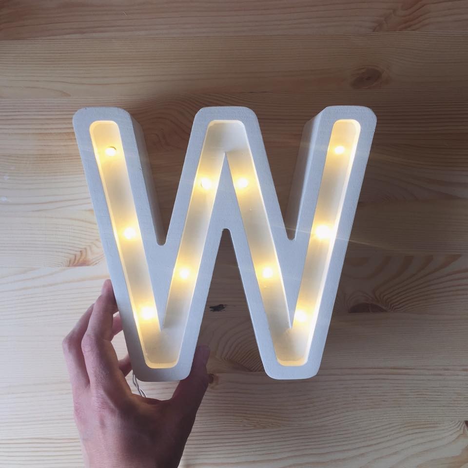 Little Lights Letter Lamp - W