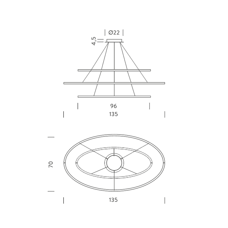 Estiluz - Pendant Light Loop T-4125S