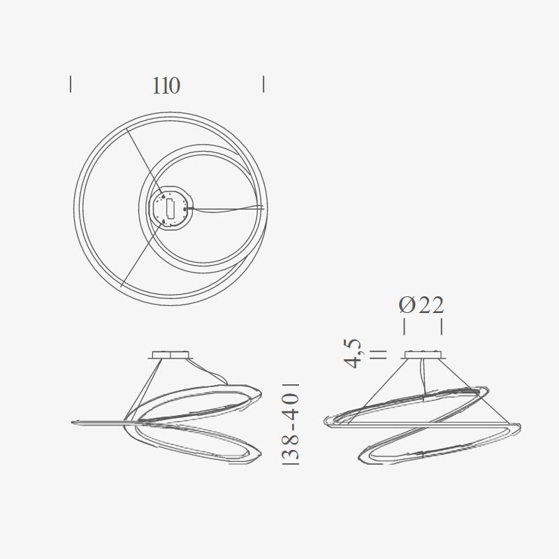 Estiluz - Pendant Light Loop T-4125S