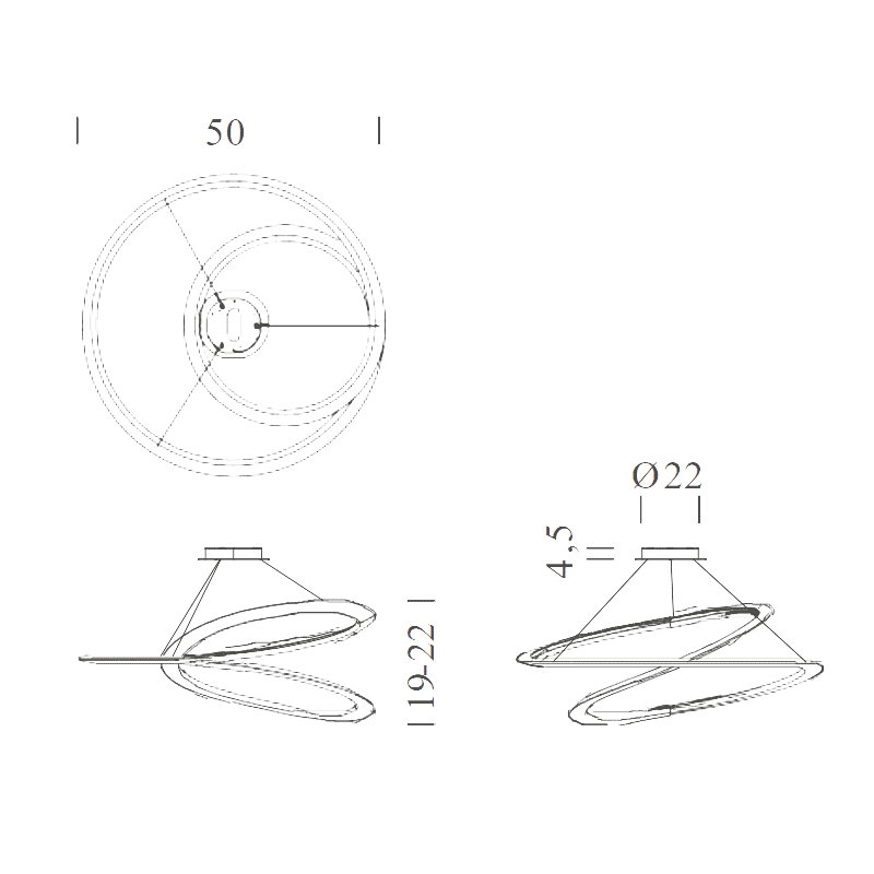 Estiluz - Pendant Light Loop T-4125S