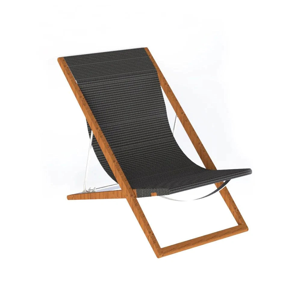 Unopiu - Cosette reclining chair made of teak wood