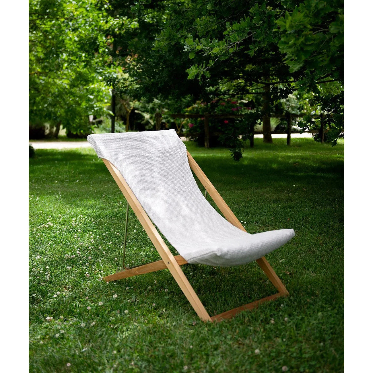 Unopiu - Cosette reclining chair made of teak wood