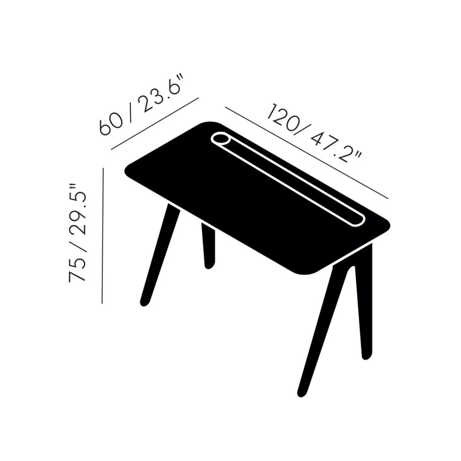 Tom Dixon - Schreibtisch Slab Small Eiche Natur