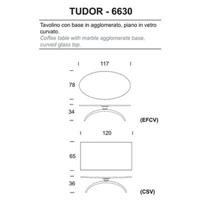 Tonin Casa - TUDOR T6630 Coffee Table