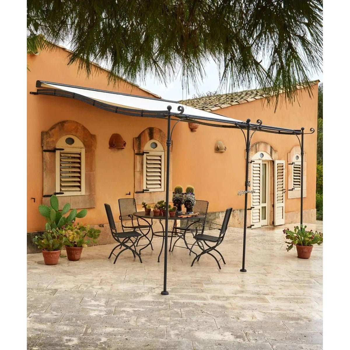Unopiu - Spring roller blind attachment pergola Solaire