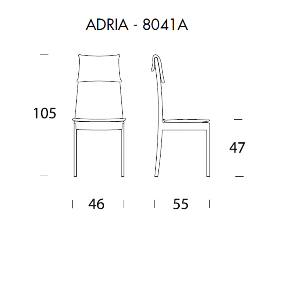 Tonin Casa - ADRIA 8041A Chair Genuine Leather