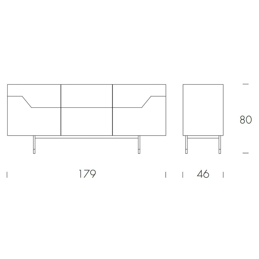 Tonin Casa - CORAL T8632S Designer Sideboard 220 cm