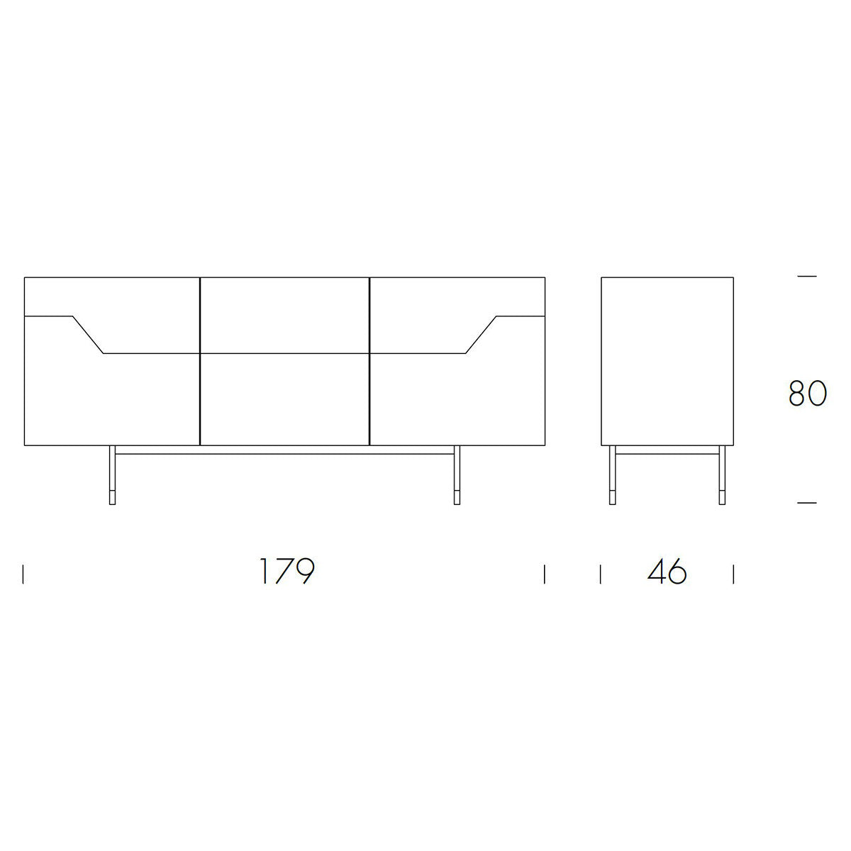 Tonin Casa - CORAL T8632S Designer Sideboard 220 cm