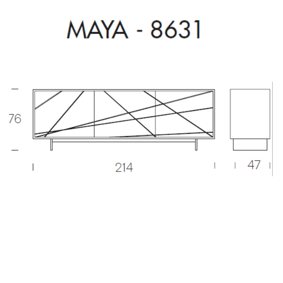 Tonin Casa - MAYA T8631 Sideboard 3-door