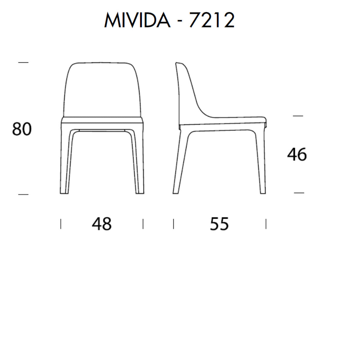 Tonin Casa - MIVIDA T7212S Chair Genuine Leather