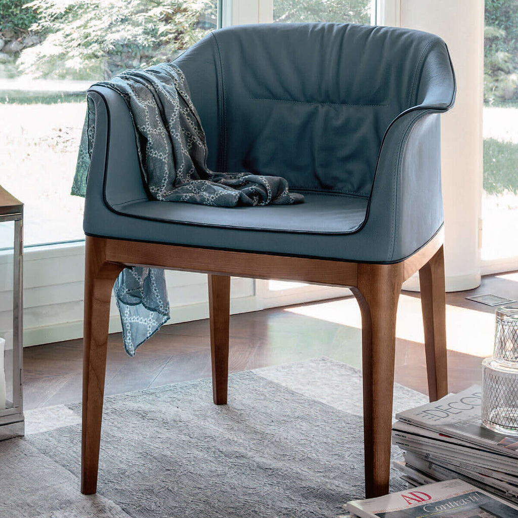 Tonin Casa - MIVIDA T7213S Armchair with Armrests Genuine Leather