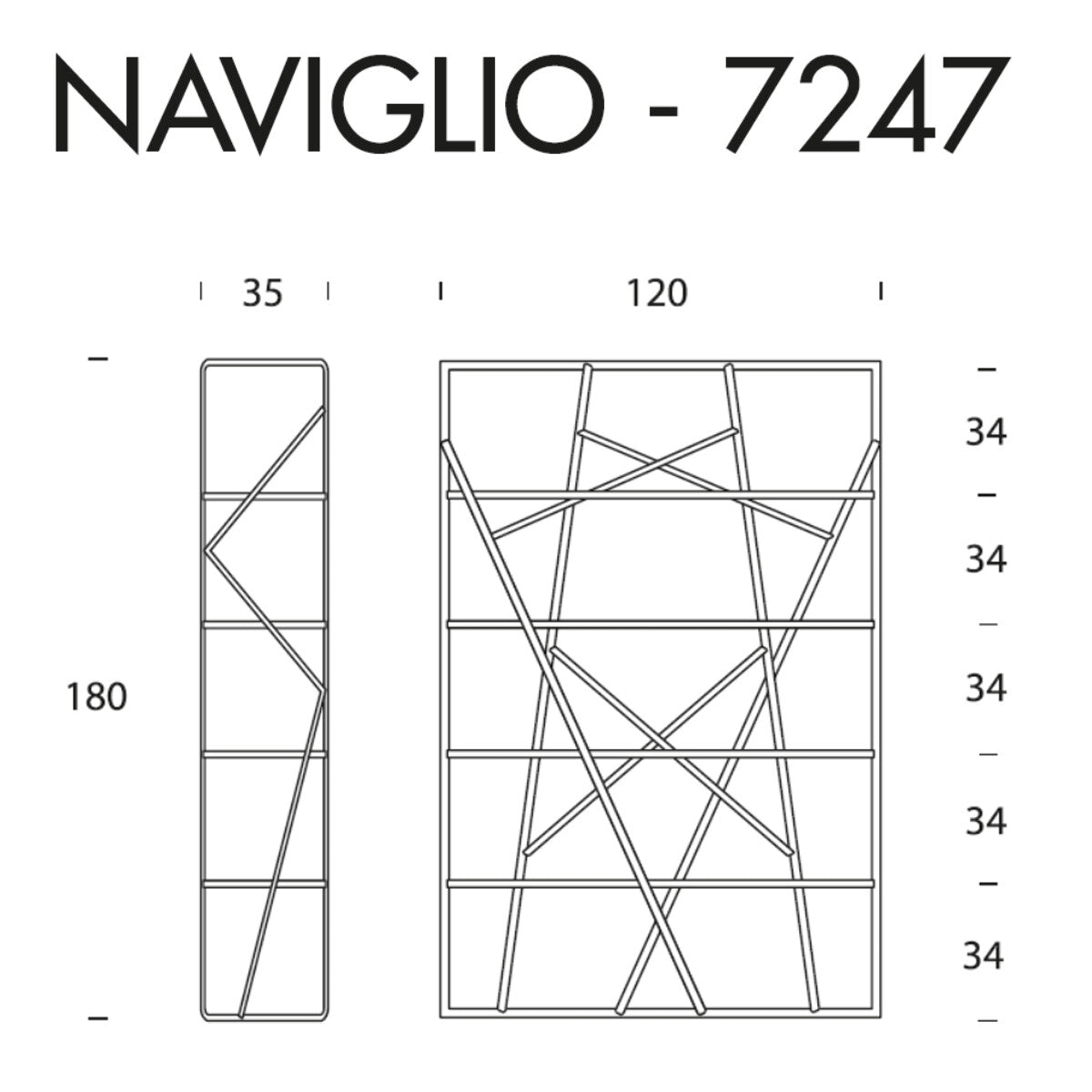 Tonin Casa - NAVIGLIO T7247 Bookshelf