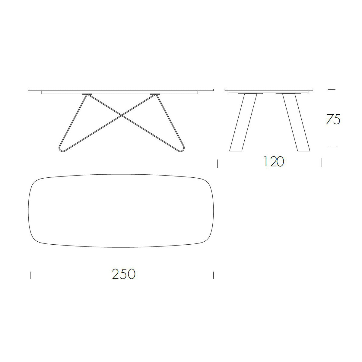 Tonin Casa - STATUS T8086FSC Dining Table Ceramic Top