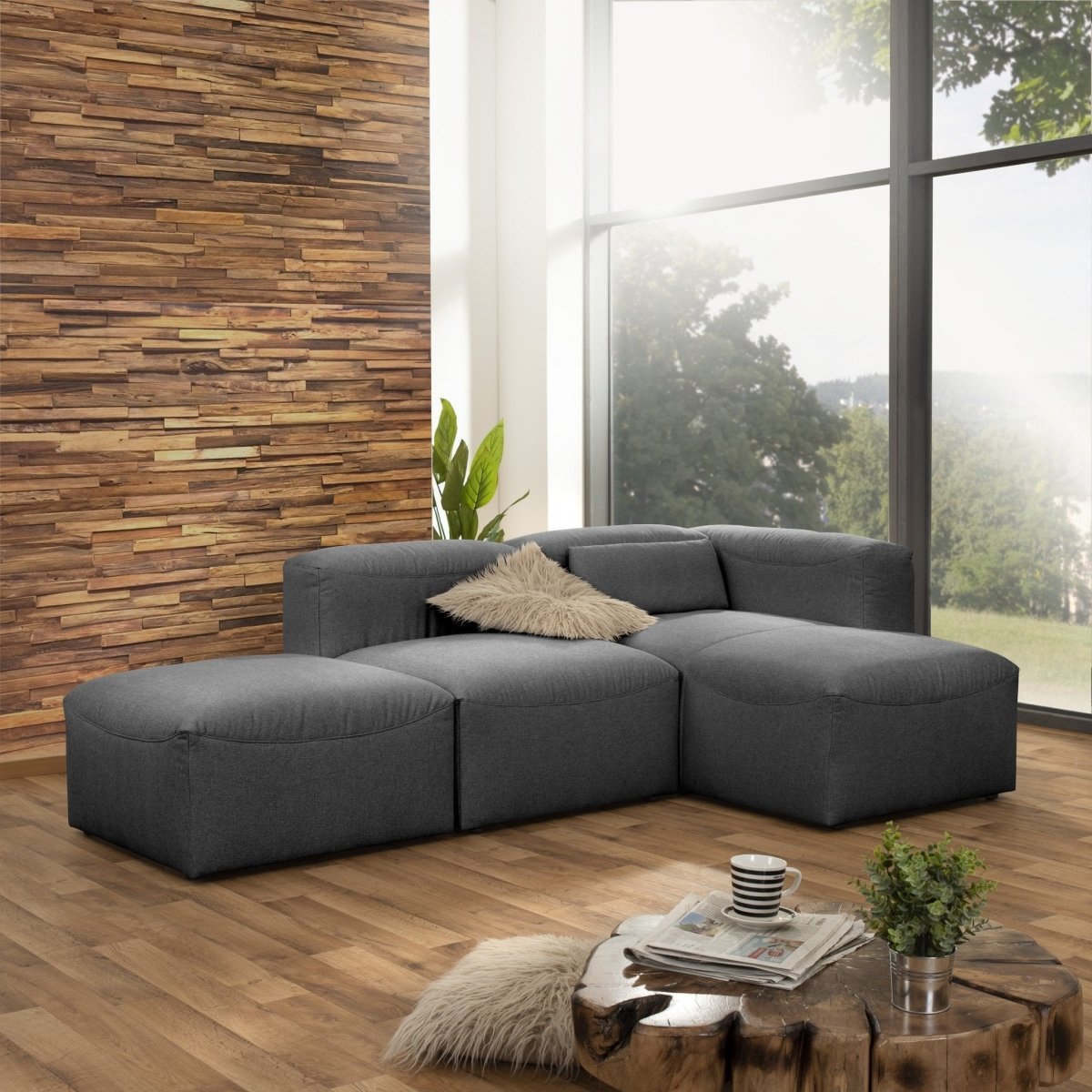 Max Winzer - Lena modulares Sofa-Set 03 Anthrazit