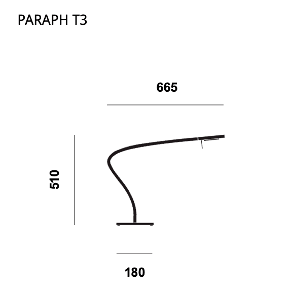 Prandina - LED-Tischlampe Paraph T3 dimm schwarz