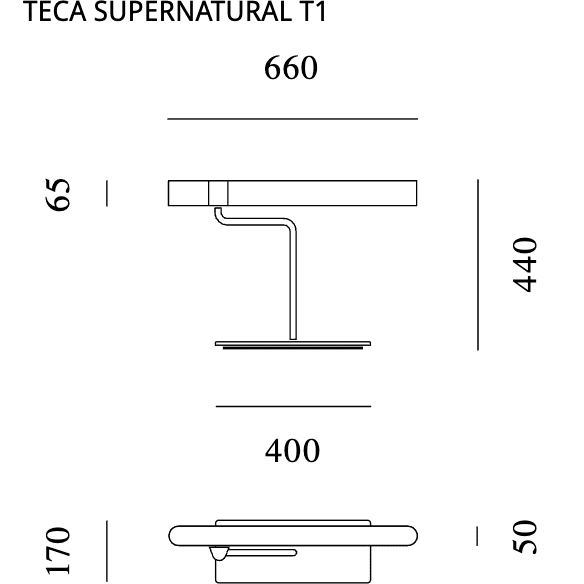 Prandina - LED-Tischleuchte Teca Supernatural T1