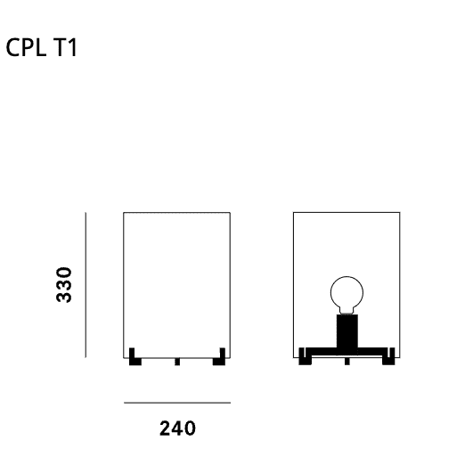 Prandina - Tischleuchte CPL T1 Chrom