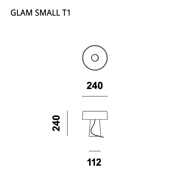 Prandina - Tischleuchte Glam Small in 4 Ausführungen