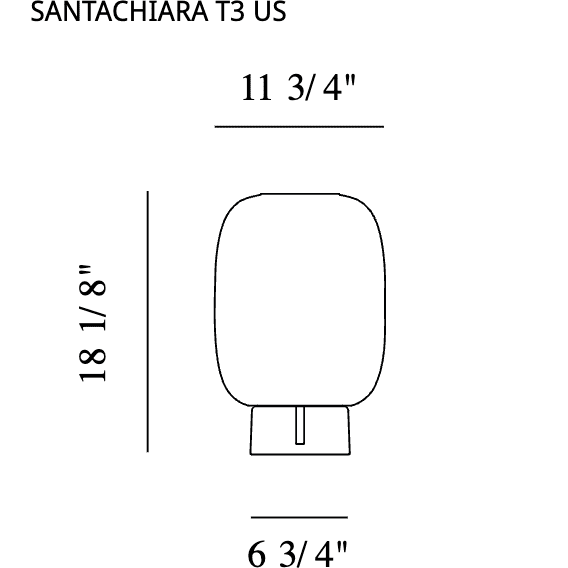 Prandina - Tischleuchte Santachiara T3