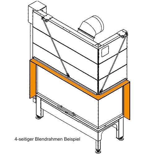 Spartherm - Kamineinsatz Arte 2LRh-66 4-seitiger Blendrahmen