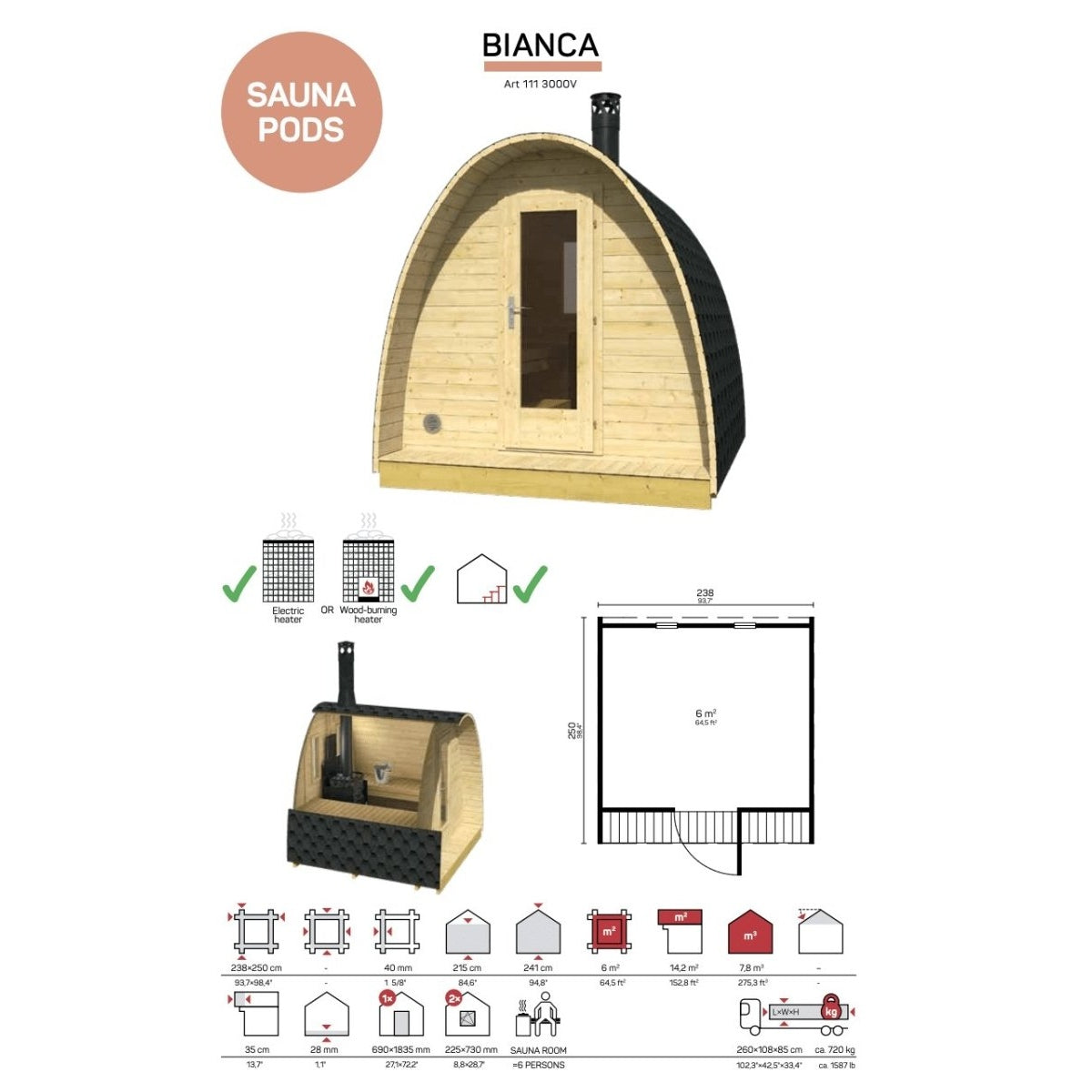 Tene SAUNA POD BIANCA