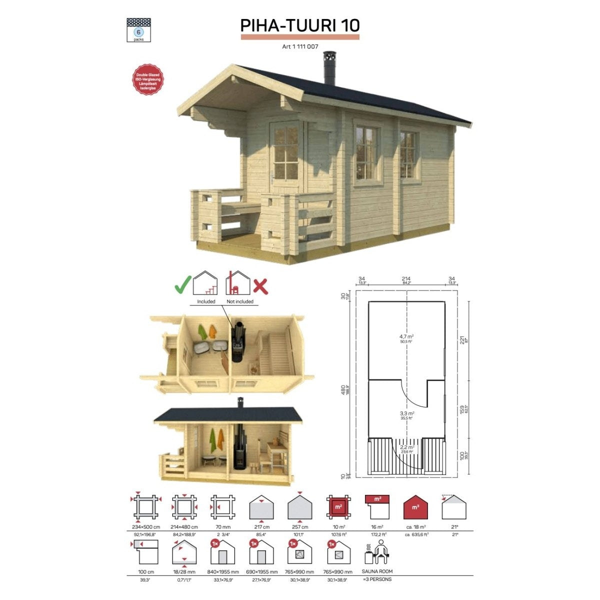 Tene Saunhaus PIHA-TUURI 10