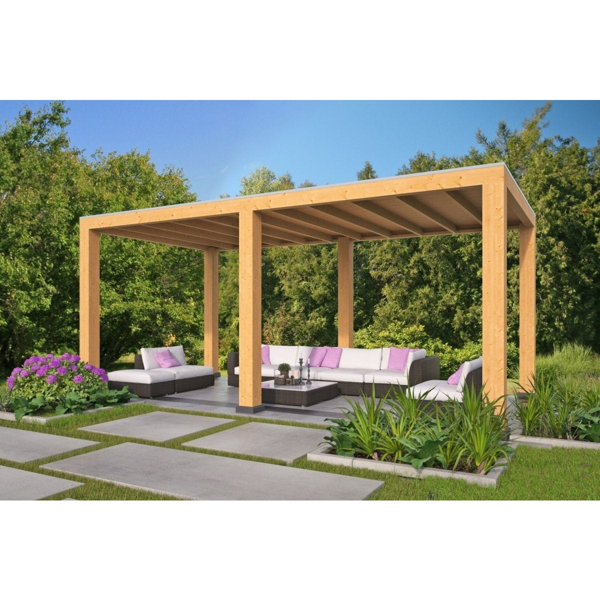 Tuindeco - Pavillon / Carport Renesse 600 Selbstbausatz