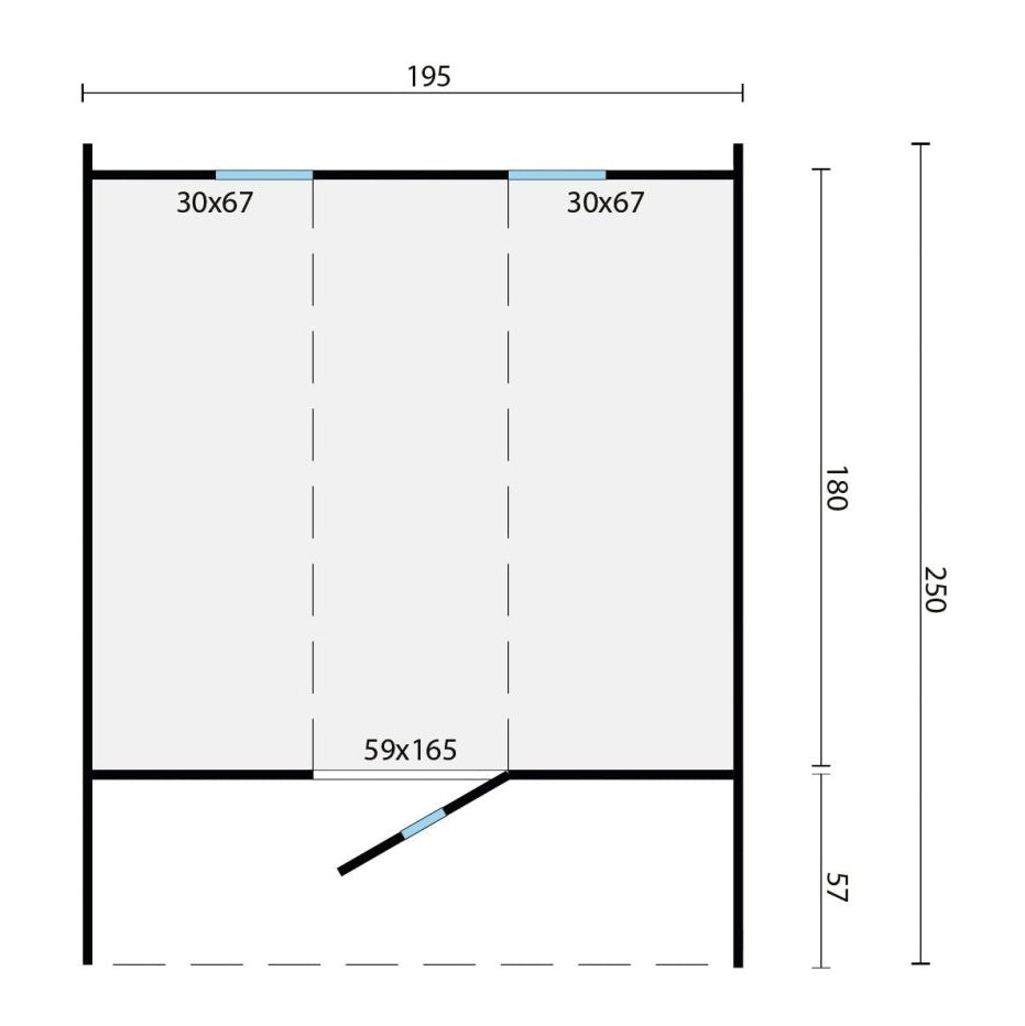 Tuindeco - Thermowood Saunafass Ø195x250