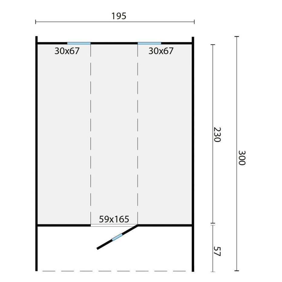 Tuindeco - Thermowood Saunafass Ø195x300