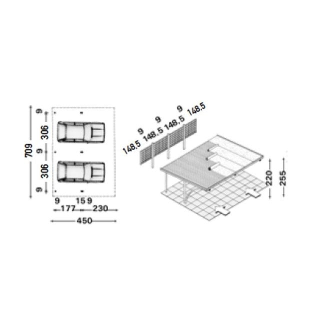 Unopiu - Covercar Doppelcarport