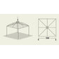 Unopiu - Pavillon Tibisco 404 x 404 komplett mit 4 Pfosten